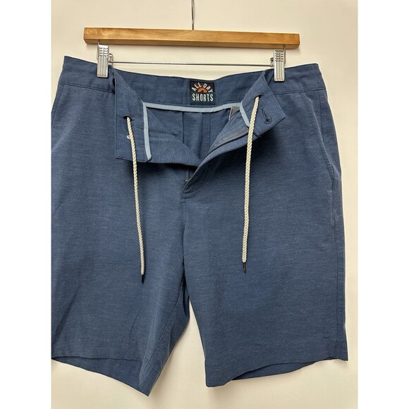 Faherty All Day Shorts Mens 32 Blue Casual Stretch Drawstring Pocket Summer - Picture 4 of 14